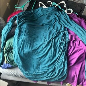 XXL Maternity Shirts long sleeve and 3 no sleeve nursing shirts.